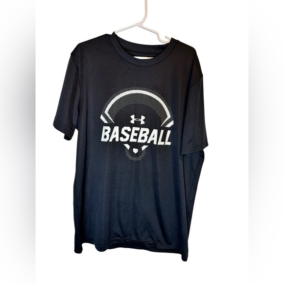Under Armour Other - Under Armour Black Graphic Baseball Tee Youth Medium